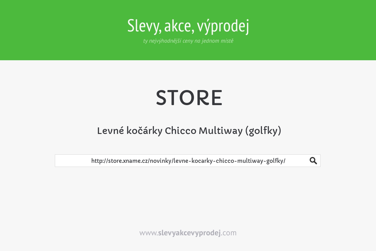 Levné kočárky Chicco Multiway (golfky)