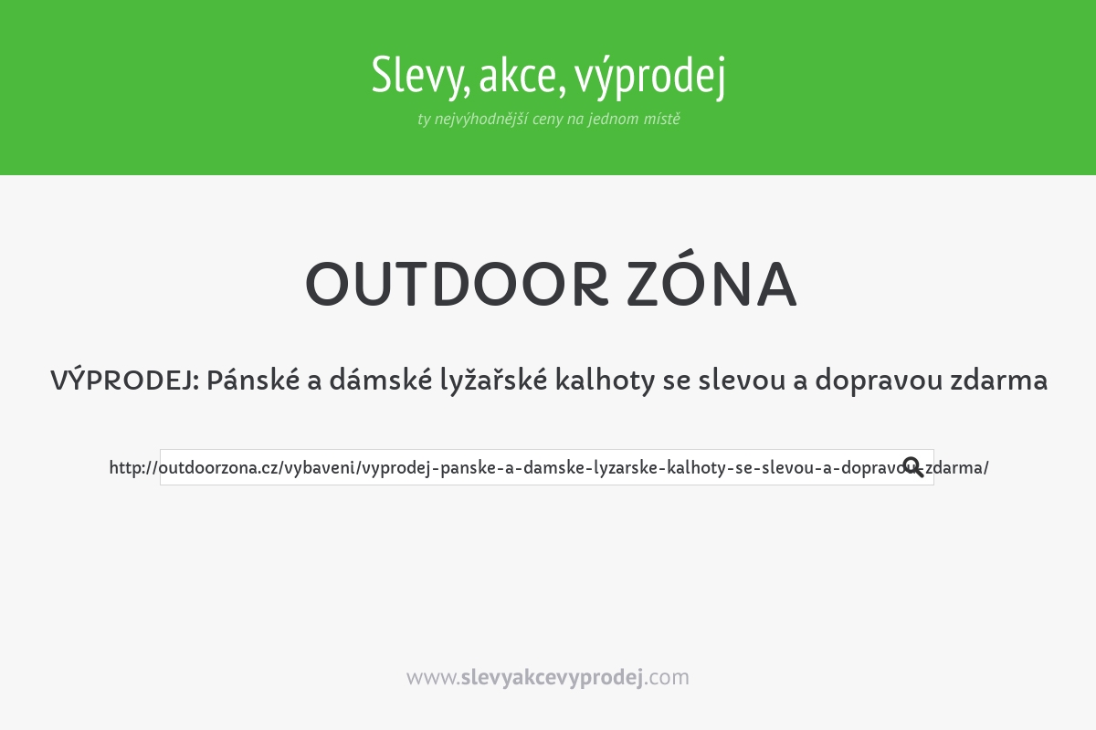 VÝPRODEJ: Pánské a dámské lyžařské kalhoty se slevou a dopravou zdarma