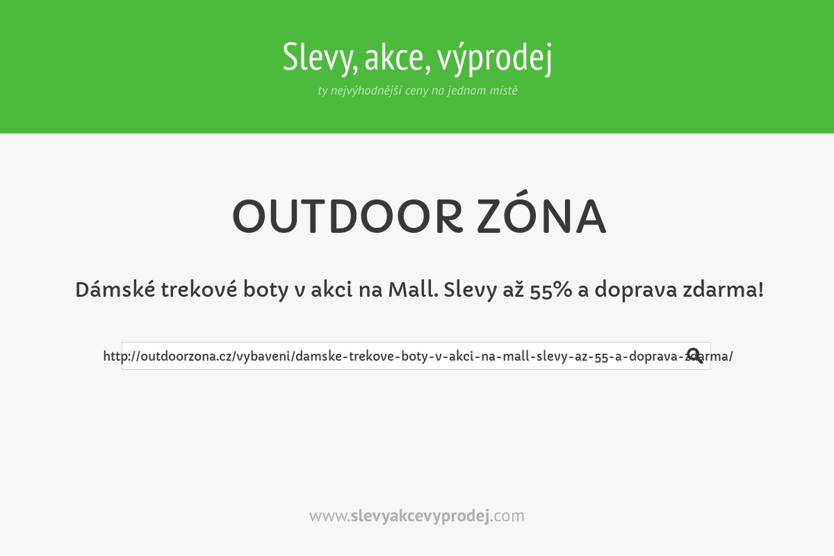 Dámské trekové boty v akci na Mall. Slevy až 55% a doprava zdarma!