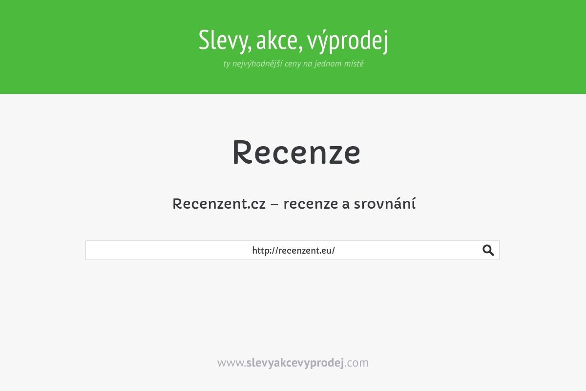 Recenzent.cz – recenze a srovnání