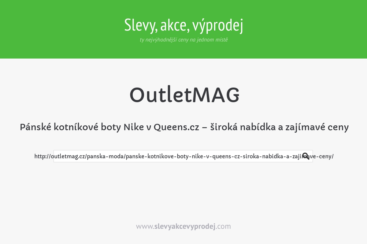 Pánské kotníkové boty Nike v Queens.cz – široká nabídka a zajímavé ceny