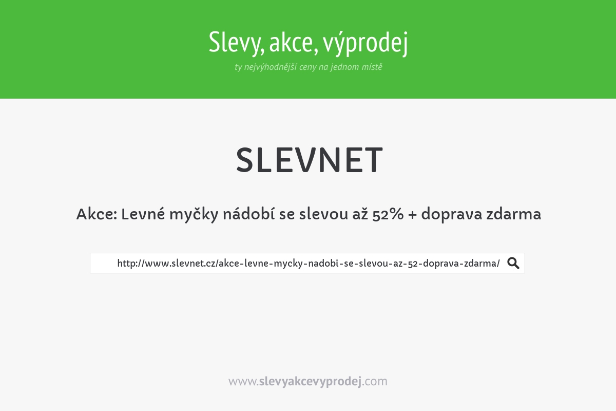 Akce: Levné myčky nádobí se slevou až 52% + doprava zdarma