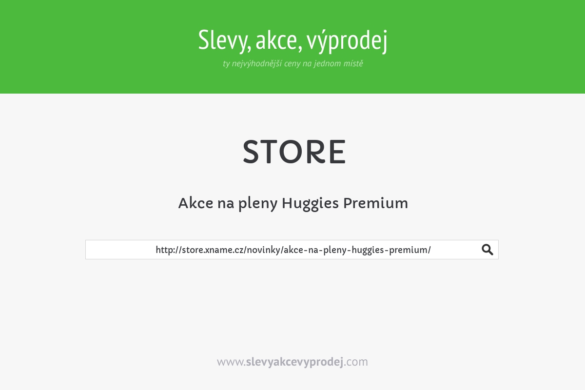 Akce na pleny Huggies Premium