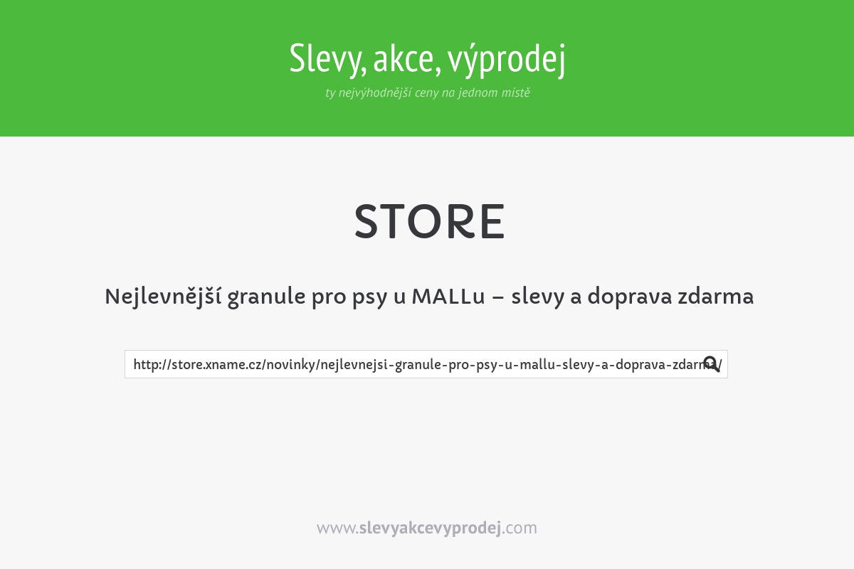 Nejlevnější granule pro psy u MALLu – slevy a doprava zdarma